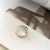 Anillo de oro auténtico de 14 quilates con diseño de nicho de platino galvanizado y apertura en forma de gota de agua, exquisito anillo interior, sencillo y ligero, anillo de lujo para mujer.