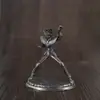 Brinquedo de Estatueta Modelo Guerreiro com Armadura de Cobre Estilo Antigo, Peças de Jogo de Tabuleiro de Cobre Branco, Jogo de Batalha Militar, Presente de Aniversário para Homens, Atacado