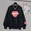 Suéter de otoño e invierno para mujer, nuevo diseño de nicho con sentido del diseño, algodón grueso con forro polar, top de cuello redondo, abrigo oversize de moda