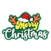 Tema de Natal Tamanco Flor Decoração PVC Borracha Macia Destacável DIY Fivela de Sapato Chaveiro Ímã de Geladeira Acessórios Atacado