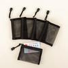 Bolsa de Malla Negra Transfronteriza para Mascotas con Cremallera para Lavar, Lápiz Labial, Maquillaje, Bolsa Cosmética de Viaje, Bolsa Pequeña para Tarjetas, Bolsa para Guardar Joyas