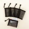 Bolsa de Viaje Portátil de Malla de Doble Capa para Pasaporte y Cosméticos, Porta Tarjetas, Funda Protectora para Cables de Datos, Tarjeta de Identificación y Cosméticos