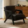 Silla Richard Estilo Chino Sofá Individual para Sala de Estar Silla de Sofá de Diseñador Balcón Retro Francés Ocio Silla de Sofá de Madera Maciza