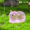 Adornos de Micro Paisaje Animales Lindos Caracol Pequeño Adornos Luminosos Accesorios para Paisajismo de Jardín Manualidades de Resina Adornos