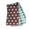 Design Original com Copyright # Chocolate Cru Menta # Estrela de Cinco Pontas Antiga Lado B Cachecol Xadrez Cachecol Peludo de Imitação de Pelo de Vison
