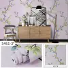 Papel tapiz autoadhesivo de flor de ciruelo vintage estilo francés, papel tapiz floral pastoral estilo Ins para dormitorio, renovación de alquiler, impermeable y a prueba de humedad
