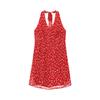 Camisola Retrô Floral com Forro + Zíper, Decote V Halter para Mulheres, Estilo Verão, Rejuvenescedora, Elegante e Emagrecedora