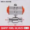 Válvula de esfera de conexão rápida pneumática Q681-16P, aço inoxidável, conexão rápida, válvula pneumática de grau sanitário