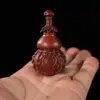 Calabaza Protectora de Espadas Calabaza de Madera de Azufaifo Golpeada por el Rayo Colgante, Adorno de Mano Coleccionable, Adorno Colgante, Cabeza de Baga Pi Xiu