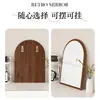 Espejo de Maquillaje Estilo Medieval Personalizado, Espejo de Pared, Espejo para Tocador de Dormitorio Principal, Espejo Decorativo Cuadrado de Escritorio, Entrada de Sala de Estar