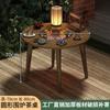Mesa de Té para Uso Doméstico en la Sala de Estar, Adecuada para Preparar Té, Calentar Fuego, Fondue y Barbacoa; Mesa redonda pequeña para uso en interiores, juego completo de electrodomésticos para el hogar