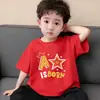 Camiseta Interior Transpirable de Algodón Puro para Niños, Camiseta de Manga Corta de Verano para Niños, Top Estilo Coreano Guapo con Estampado de Dibujos Animados
