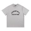 Camiseta de manga corta con cuello redondo para hombre y mujer, estilo casual de calle, de algodón puro, estilo americano, FEAR OF GOD FOG