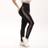 Leggings de yoga deportivos sexys de cintura alta con efecto tie-dye, de secado rápido, con agujeros y diseño transfronterizo europeo y americano para mujer.