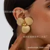 Un Par de Exquisitos Pendientes Geométricos Personalizados de Tres Piezas con Patrón de Hojas para Mujer, Versátiles para el Uso Diario