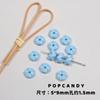[Días nevados] Material hecho a mano de invierno corazón de niña Serie Azul Blanco cadena para teléfono móvil de nicho colgante ccd cuentas