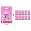 Lilo y Stitch Rosa Stitch Bolsa de Regalo Suministros para Fiesta de Cumpleaños Bolsa de Dulces Película Perlada Dibujos Animados Bolsa de Regalo de Recuerdo