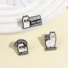 Broche de Animal de Dibujos Animados Lindo Alpaca Patrón Biye Letras Inglesas Accesorios para Ropa Mochila Insignia Pin