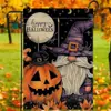 Bandeira de Jardim de Abóbora de Halloween Mais Vendida Transfronteiriça Poliéster Impresso Lado Único Decoração de Bandeira Festiva para Pátio Externo