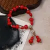 Jingdezhen Cerâmica Cuia Pulseira com Contas Joias Estilo Chinês Fulu Grão de Café Acessórios Pulseira Estilo Étnico Atacado