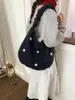 Bolsa Cruzada de Lana Casual a Cuadros de Color Contrastante de Gama Alta Nicho Coreano para Mujer Nueva Moda Retro Bolso de Hombro