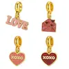 Pulsera Colgante Collar Día de San Valentín Transfronterizo Palabra de Amor Accesorios de Cuentas DIY Cadena para Teléfono de Mujer Colgante de Cuerda Trenzada
