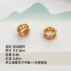 Anillo Corredor Chapado en Oro Plata S925, Accesorios de Trébol de Cuatro Hojas, Corona de Osmanthus con Incrustaciones de Diamante, Cuentas Espaciadoras, Ensartado de Cuentas, Venta al por Mayor desde el Fabricante