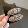 Estilo Coreano Exquisito Presilha Bico de Pato com Strass e Pérolas Presilha para Franja Lateral Presilha de Cabelo Versátil Exquisita de Alta Qualidade Acessórios de Cabelo