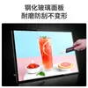 Caixa de Luz para Pedidos em Balcão de Bar Placa de Display de Menu Iluminada Lista de Preços de Mesa Placa de Publicidade Vertical Ultrafina Loja de Chá com Leite