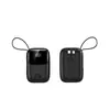 Mini Batería Portátil de 10000mAh con Doble Puerto de Carga Rápida, Compacta y Portátil, Viene con Cable Integrado, Fuente de Alimentación Móvil, Impresión de Regalo Disponible