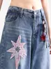 Jeans rectos de pierna ancha, unisex, moda de tendencia, bordado de estrella de cinco puntas de estilo europeo, alta resistencia, nuevos, transfronterizos, 2026, personalizados