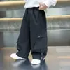 Pantalones para Niños Primavera y Verano 2026 Estilo Nuevo Ropa de Primavera para Niños Pantalones de Trabajo Niños Grandes Primavera Sueltos Pantalones de Pierna Ancha Ropa para Niños Modernos