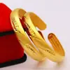 Producto de gran venta transfronteriza: Pulsera de Hoja de Oro Imitación con Artesanía Antigua, Color Duradero, Apertura Ajustable, Joyería de Moda de Alta Gama