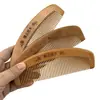 Nuevo peine de madera de caoba dientes gruesos cosméticos con mango peine artesanía de madera puesto de peines boutique venta al por mayor
