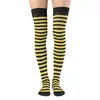 Medias de Rayas Altas hasta el Muslo para Halloween y Navidad, Medias Moldeadoras Cosplay por Encima de la Rodilla para Mujer, Adelgazantes y Moldeadoras para un Aspecto Delgado