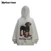 Zapatos de Diseño Estilo Americano Suéter con Capucha para Cachorro Marca Trendy para Hombres y Mujeres Retro Holgado Nicho Sudadera con Capucha para Pareja Chaqueta