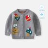 Cardigan Suave de Algodão Vermelho para Bebês e Crianças Pequenas, Unissex, Roupa Externa Amiga da Pele do Bebê, Suéter de Bebê Moderno, Algodão Puro Classe A