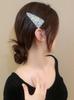 Explosiones de TikTok Estilo Coreano de Alta Gama Dongdaemun Celebridad de Internet Temperamento Pinza para el Cabello con Pedrería Pinza para el Flequillo Pinza Lateral Estilo Princesa Pinza BB