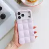 Adecuado para funda de teléfono Apple 18 Pro Max, diseño de nube tridimensional de color sólido, iPhone 17 bloque de nube funda suave de alta gama 16