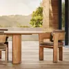 Sofá de Teca para Exterior Pátio de Villa Cadeira Sofá de Teca para Exterior Terraço Designer Móveis Modernos de Teca para Exterior