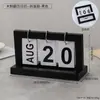 Calendario de Volteo de Madera Creativo Decoración para Escritorio de Oficina, Computadora, Mueble de TV, Sala de Estar, Dormitorio, Escritorio de Estudiante