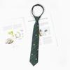 Gravata Verde para Mulheres, Camisa Listrada Preguiçosa Sem Gravata Estilo Universitário Japonês Acessório, Gravata Borboleta Verde Escuro Floral Feminina