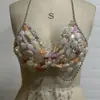 AYJ Cadena de Cuentas Hecha a Mano con Piedras Irregulares Joyería Corporal Sexy para Camisola Transfronteriza Y2