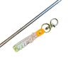 Chaveiro pingente de corda de couro com letra cor rosa choque acessórios de óleo flutuante de desenho animado pingente de chaveiro pulseira atacado