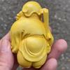 Talla de Sándalo Dorado y Boj de Tuya para la Buena Suerte, Colgante para Coche de Zhong Kui, Figura Taoísta para Exorcizar Demonios, Hecho en un Momento
