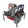 Gabinete de computadora de marco abierto, acrílico totalmente transparente, soporte de plataforma de prueba, soporta placas base MATX y ATX