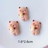 Capibara Hamburguesa Lindo Pegamento de Crema DIY Hebilla de Agujero para Zapato Llavero Pasador Material para Joyería de Taza de Agua Venta al por Mayor