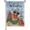 Navidad Transfronteriza Más Vendido Árbol de Navidad Elfo Festividad Decoración de Patio Bandera de Jardín Bandera de Lino Doble Cara Personalización