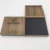 Empaque de Terminal Caja de Madera Almacenamiento Soporte Interior Impresión de Logo Música para Coche Tapa abatible Caja de Empaque USB Digital