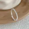 Anillo de Flor de Durazno Plateado Fresco Estilo Ins para Mujeres Simple y Exquisito Lujo Accesible Anillo de Dedo Índice Abierto de Gama Alta Venta al por Mayor